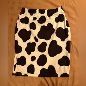 Cow print skirt